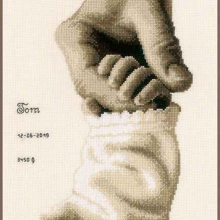 DIY Counted cross stitch kit Baby love 18 x 24 cm / 7.2" x 9.6"