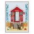 DIY Counted cross stitch kit Beach cabin 18 x 21 cm / 7.2" x 8.4"