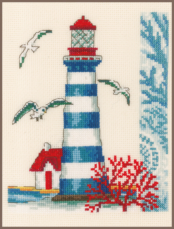 DIY Counted cross stitch kit Lighthouse 18 x 21 cm / 7.2