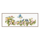DIY Counted cross stitch kit Blue tits & blossoms 61 x 26 cm / 24.4
