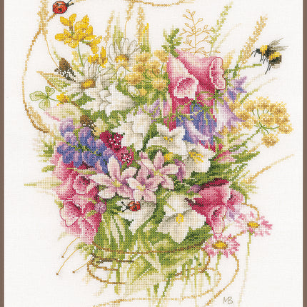 DIY Counted cross stitch kit Summer bouquet