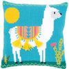 DIY Cross stitch cushion kit Llama