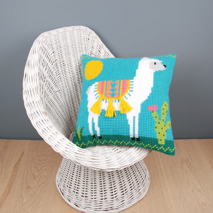 DIY Cross stitch cushion kit Llama