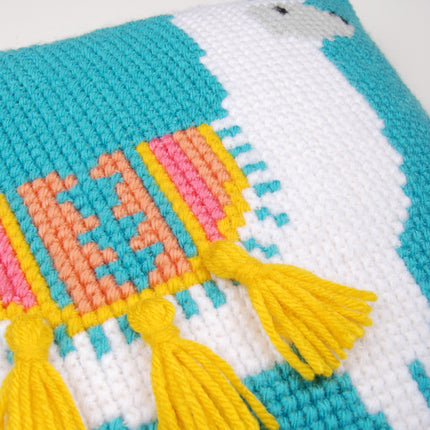 DIY Cross stitch cushion kit Llama