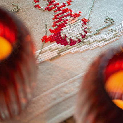 DIY Table Runner kit "Table runner kit Christmas gnomes skiing"