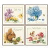 DIY Counted cross stitch kit 4 Seasons set of 4