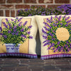 DIY Cross stitch cushion kit Lavender wreath