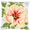 DIY Cross stitch cushion kit Soft orange flower