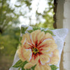 DIY Cross stitch cushion kit Soft orange flower