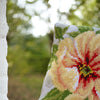 DIY Cross stitch cushion kit Soft orange flower