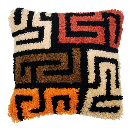 DIY Latch Hook Cushion Kit "Boho kuba cloth"
