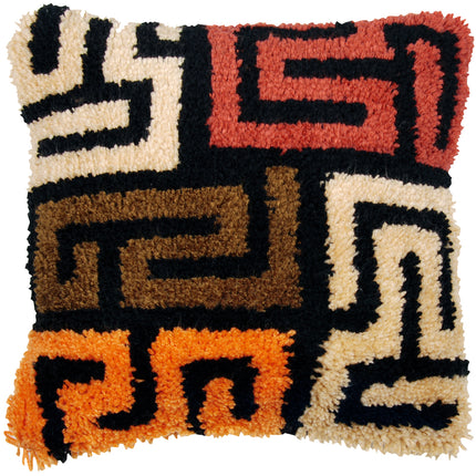 DIY Latch Hook Cushion Kit "Boho kuba cloth"