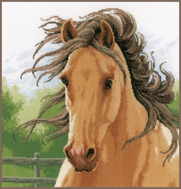 DIY Counted cross stitch kit Mane in the wind