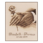 DIY Counted cross stitch kit Wedding rings 16 x 18 cm / 6.4
