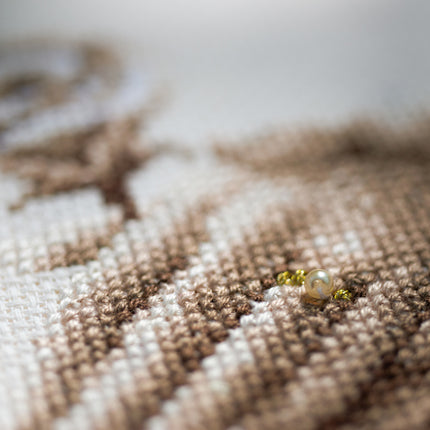 DIY Counted cross stitch kit Wedding rings 16 x 18 cm / 6.4" x 7.2"