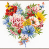 DIY Counted cross stitch kit Heart of flowers 25 x 25 cm / 10" x 10"