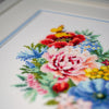 DIY Counted cross stitch kit Heart of flowers 25 x 25 cm / 10" x 10"