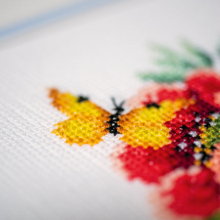 DIY Counted cross stitch kit Heart of flowers 25 x 25 cm / 10" x 10"