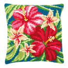 DIY Cross stitch cushion kit Botanical flowers