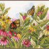 DIY Counted cross stitch kit Butterflies & coneflowers