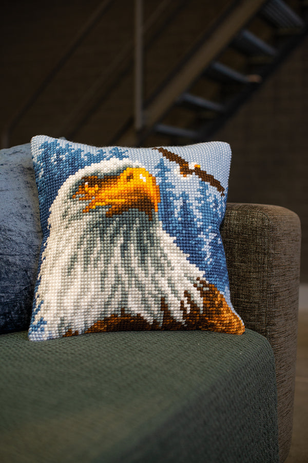 DIY Cross stitch cushion kit Eagle