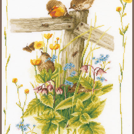 DIY Counted cross stitch kit Cozy garden corner
