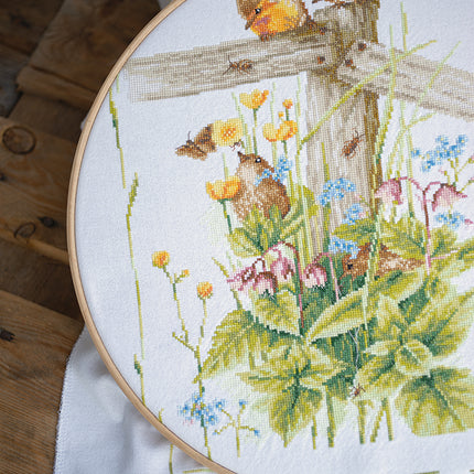 DIY Counted cross stitch kit Cozy garden corner