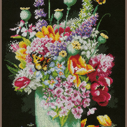 DIY Counted cross stitch kit Flower power bouquet