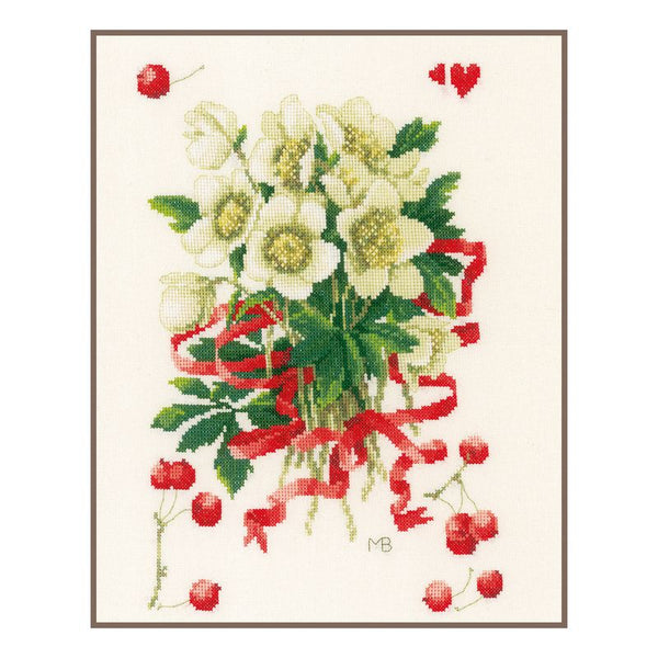 DIY Counted cross stitch kit A hellebores gift