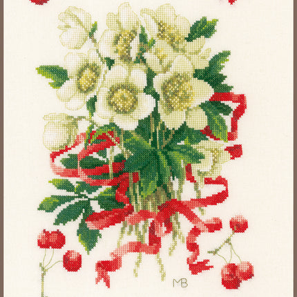DIY Counted cross stitch kit A hellebores gift