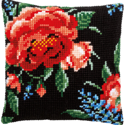 DIY Cross stitch cushion kit Rose
