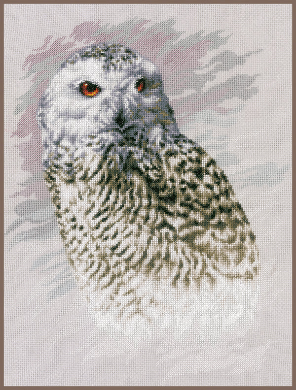 DIY Counted cross stitch kit Snowy Owl