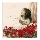 DIY Counted cross stitch kit Girl in a poppy field 33 x 34 cm / 13.2