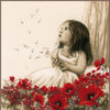 DIY Counted cross stitch kit Girl in a poppy field 33 x 34 cm / 13.2" x 13.6"