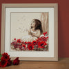 DIY Counted cross stitch kit Girl in a poppy field 33 x 34 cm / 13.2" x 13.6"