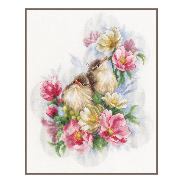 DIY Counted cross stitch kit Flower branch guardians