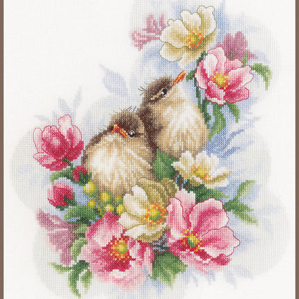 DIY Counted cross stitch kit Flower branch guardians