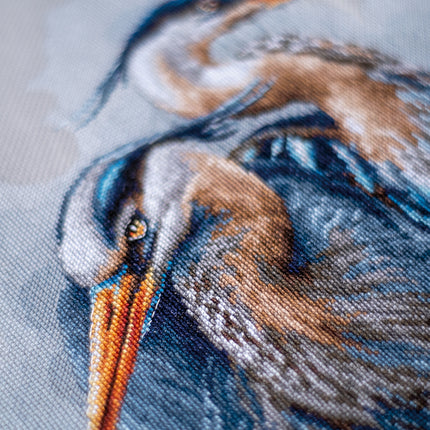DIY Counted cross stitch kit Great blue herons