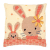 DIY Cross stitch cushion kit Sweet bunnies