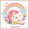 DIY Counted cross stitch kit Mother and baby unicorn 28 x 28 cm / 11.2" x 11.2"