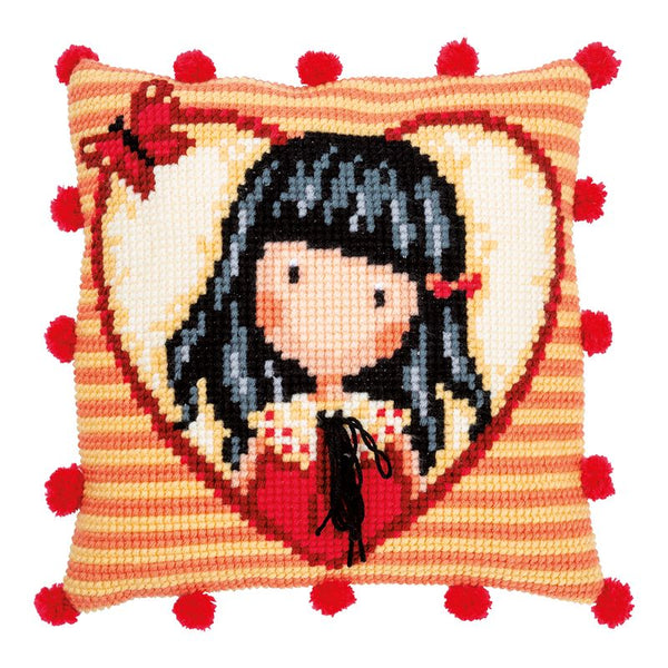 DIY Cross stitch cushion kit Gorjuss Time to fly