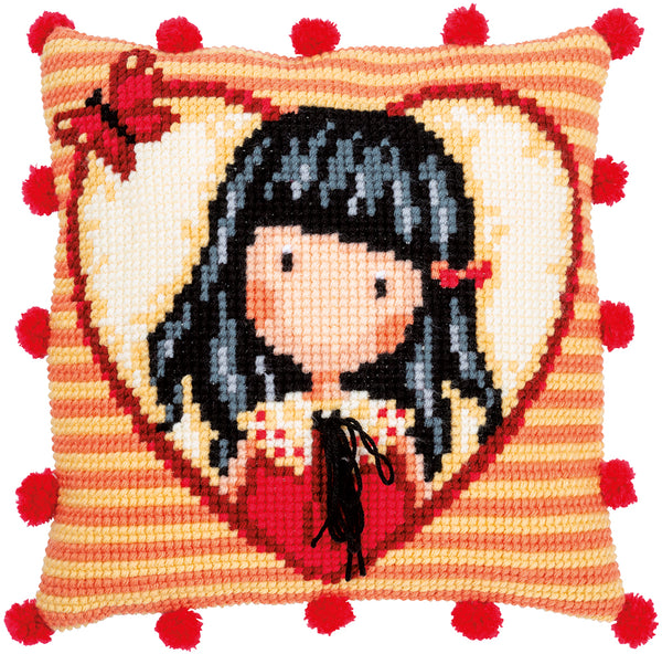 DIY Cross stitch cushion kit Gorjuss Time to fly