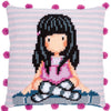 DIY Cross stitch cushion kit Gorjuss The words