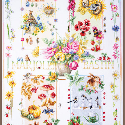 DIY Counted cross stitch kit Four seasons