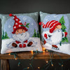 DIY Cross stitch cushion kit Christmas gnome on ice