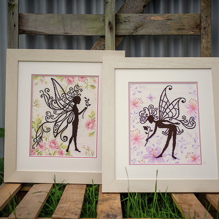 DIY Counted cross stitch kit Flower fairy silhouette