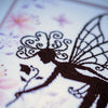 DIY Counted cross stitch kit Flower fairy silhouette