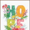 DIY Counted cross stitch kit Hope 20 x 25 cm / 8" x 10"