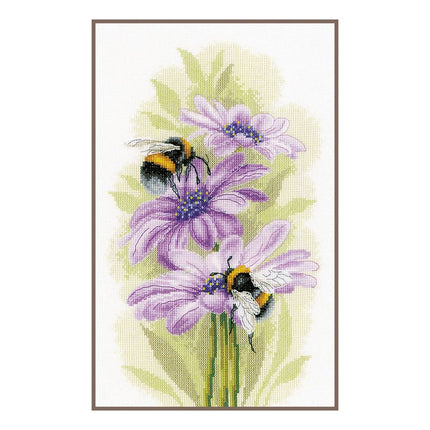 DIY Counted cross stitch kit Dancing bees 22 x 33 cm / 8.8" x 13.2"