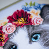 DIY Counted cross stitch kit Flower crown Ragdoll